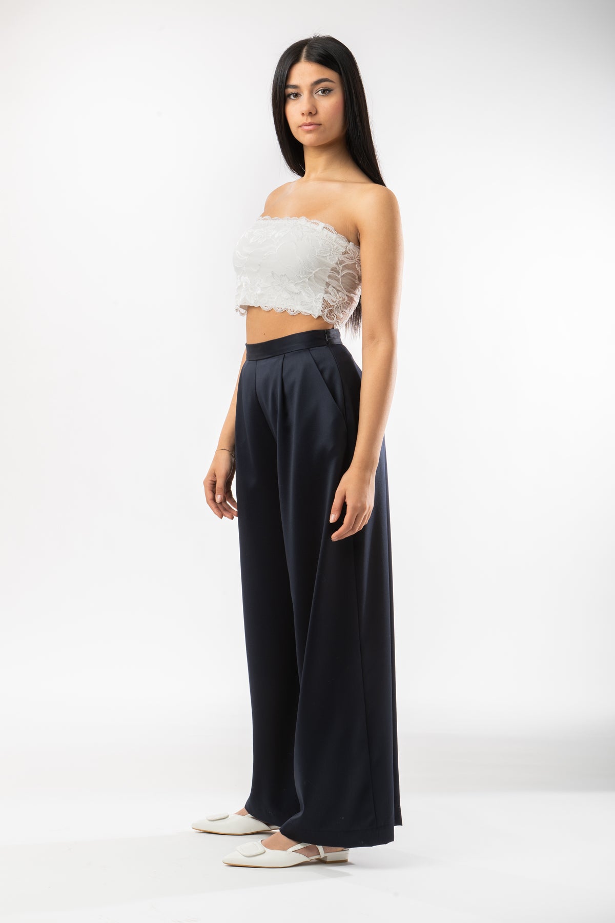 Midnight blue palazzo trousers
